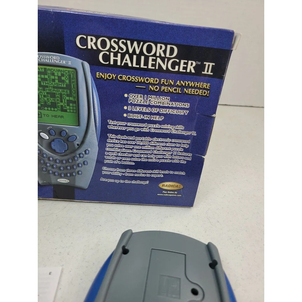 Crossword Challenger II 2001 Radica Handheld Crossword Vintage hand held Game